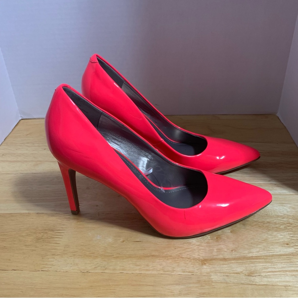Worthington Womens Wor Zoe Classic Pumps Slim Heels‎ Shoes Pink Slip On 10M